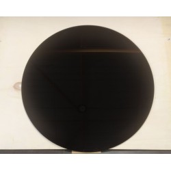 plaque de sol en verre laqué noir 100cm de diamètre