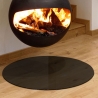 Plaque de sol ronde verre laqué noir Ø1000mm