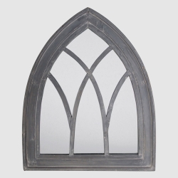 Miroir gothique blanc ou gris patiné