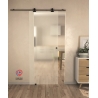 Rail noir pour porte coulissante en verre - Harlem