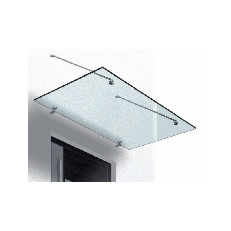 Marquise 2 haubans - Verre non compris