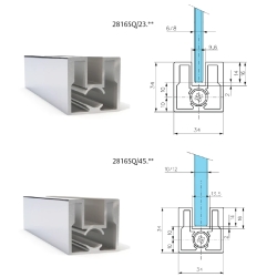 Raidisseur sol plafond - paroi de douche fixe