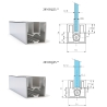 Raidisseur sol plafond - paroi de douche fixe