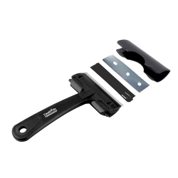 Grattoir pour vitre de poêles et inserts