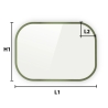 Verre émaillé pour table de jardin