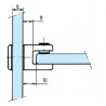 Supports par 4 fixation verre pour vitrine ép. 6-8mm