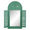 Miroir avec volets, vert ou bleu