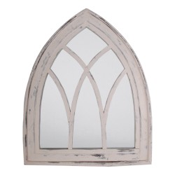 Miroir gothique blanc ou gris patiné